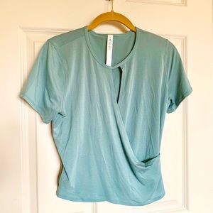 Size 8 Lululemon top with wrap front detail